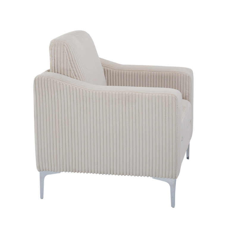 Canapé modulaire en velours côtelé convertible, beige, Beige