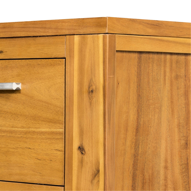 Table de chevet de 22 po de hauteur, 20,7 x 15,4 po, facile à glisser, compacte avec suffisamment d'espace intérieur, en bois massif et naturel et brun, caractéristique d'ouverture de 20,7 po x 15,4 po x 22 po de style champêtre français