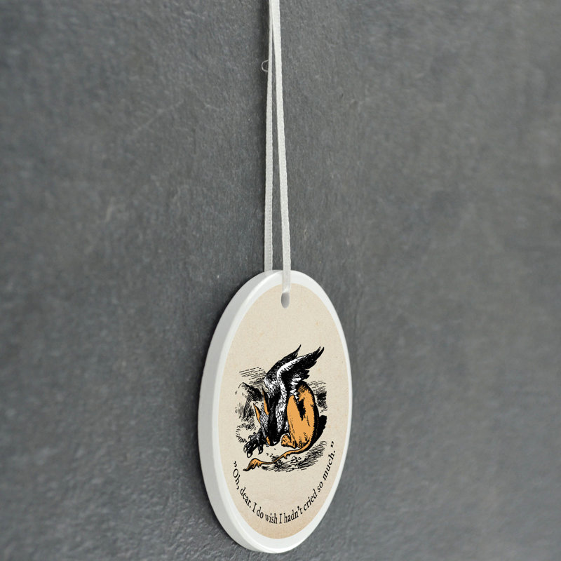 Alice Oh Dear Alice In Wonderland Circle Shaped Ceramic Ornament Bauble