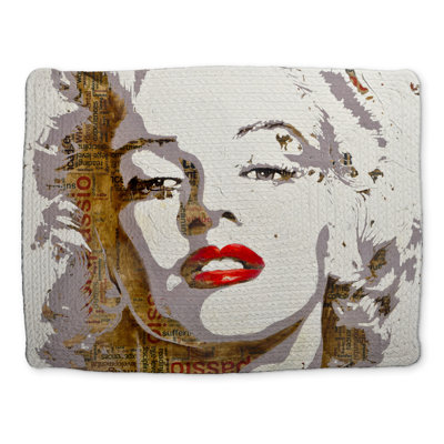 Retro Brown Marilyn Monroe Braided Polyester Placemat Decor