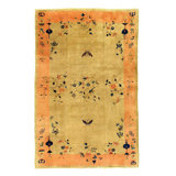 Floral Area Rug in Beige
