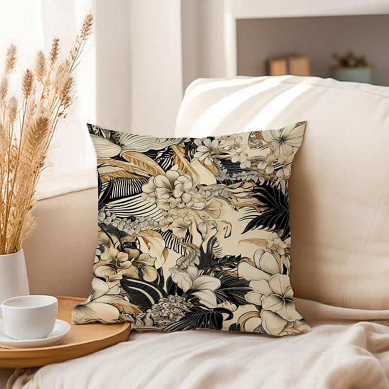 Floral Luxe Flowers II Modern, 18"H x 18"W