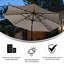Parasol solaire octogonal à DEL de 9 pi avec fonction de levage et d'inclinaison Skyelar-607538600