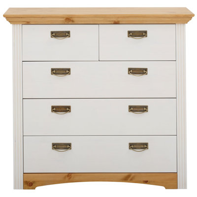 5 Drawer 88.9Cm W Solid Wood Chest Of Drawers