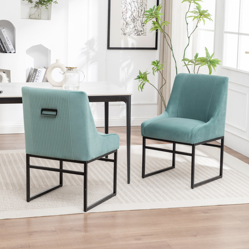 Euclid Modern Velvet Dining Chair, Green