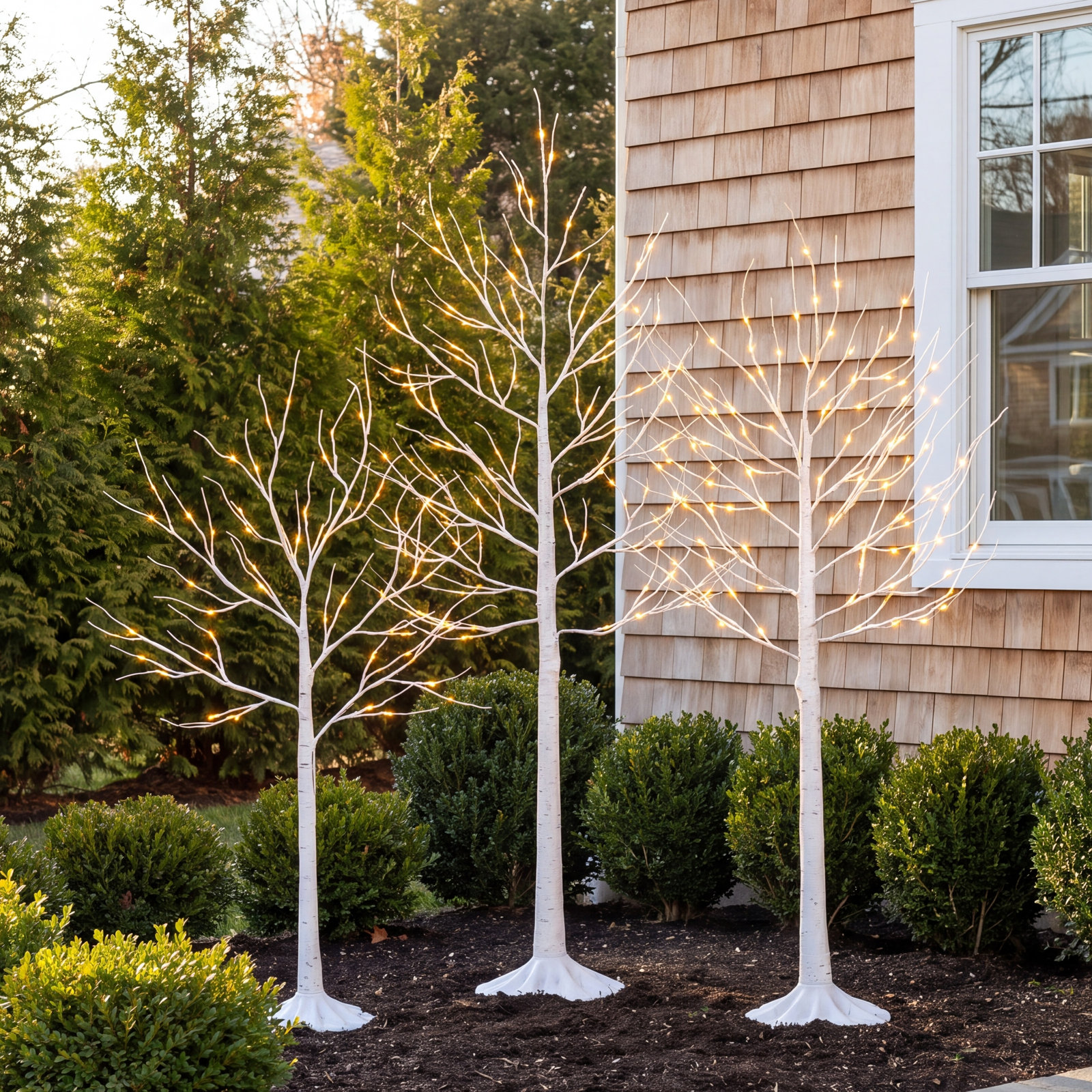LED Birch Tree Light Set, 4ft+5ft+6ft