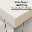 Meuble-lavabo simple 48 po X P 22 po D, avec plateau en quartz blanc-945979190-945979191-945979193