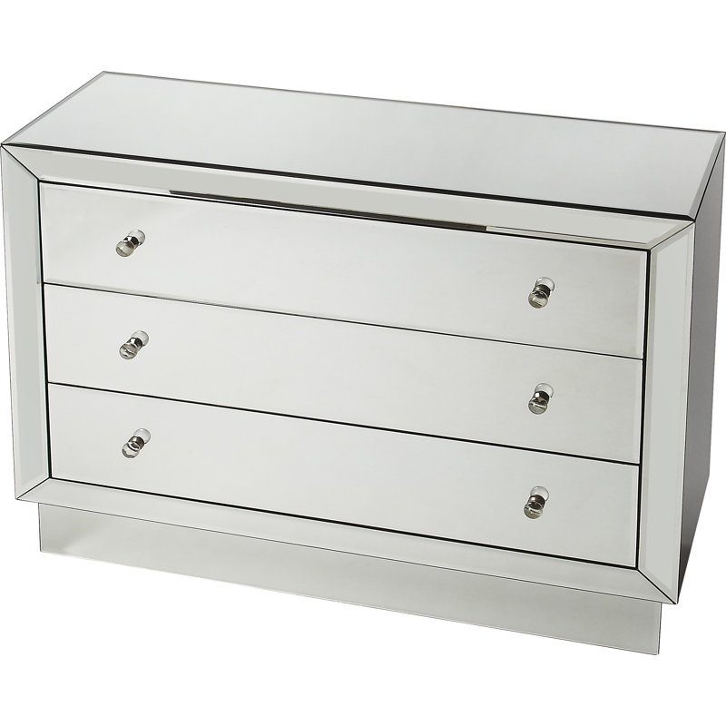Anjelica 3 Drawer Mirrored Accent Chest