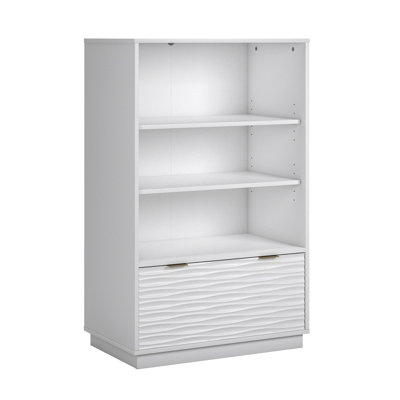 Bibliothèque avec tiroir, finition blanche