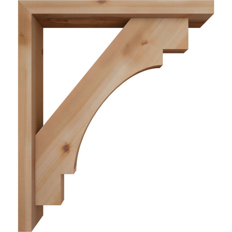 Support Merced Block avec support décalé, 26 x 22, Cèdre rouge occidental de l 3 1/2 po (lisse)