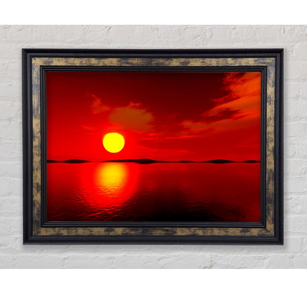 Rotes Sonnenlicht Reflexion - Druck