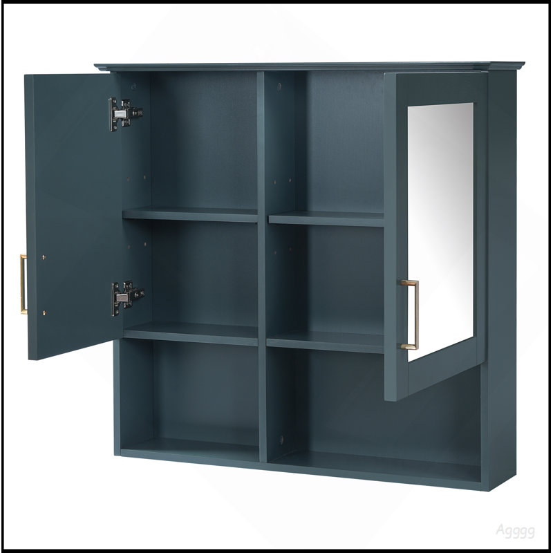 2-In-1 Bathroom Mirror Cabinet, 30 Inch Wall Mounted Medicine Cabinet With Adjustable Shelves & Soft Close Doors, High-Define Mirror With Storage For Bathroom Vanity