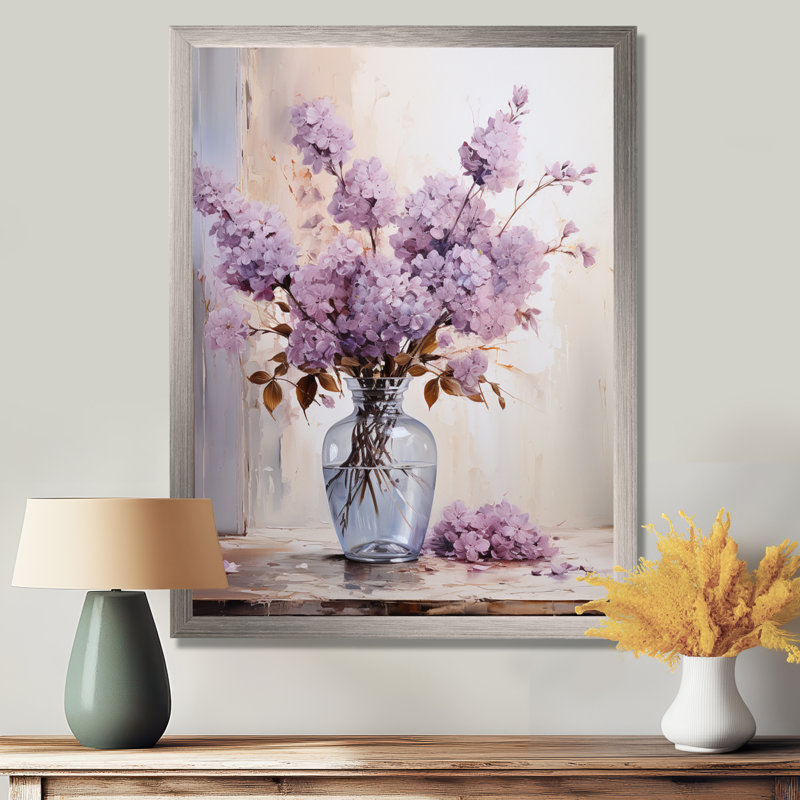 Lilas Lavande Serenade II, reproduction d'art sur toile, Argent, H 32 po x l 24 po x P 1 po