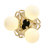 3-light Glass Flush Mount Lights-592787645
