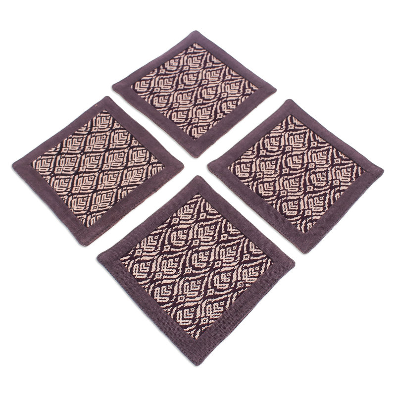 Keke Cotton Square 4 Piece Coaster Set