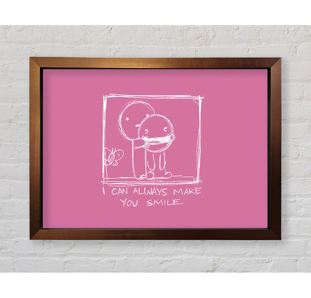 Hegg Love Quote I Can Always Make You Smile Lilac Framed Print Wall Art