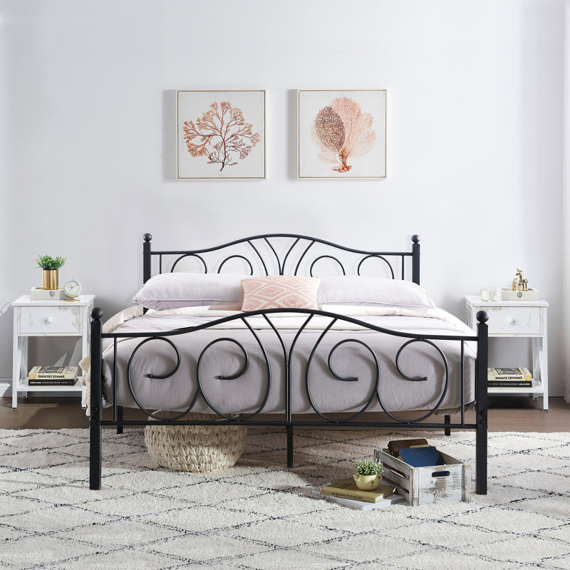 Alsa Steel Piece Bedroom Set, Full/Double, White