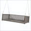 Balancelle de jardin simple minimaliste avec structure en bois d'acacia et design incliné - gris-129584780