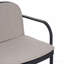 Ensemble de conversation d'extérieur 3 pièces, cadre noir avec coussin beige (2 fauteuils club et 1 causeuse)-1740754283