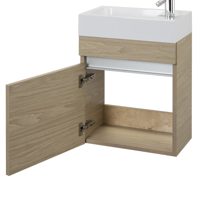 Ensemble de meuble-lavabo mural simple 18 po, Première lueur