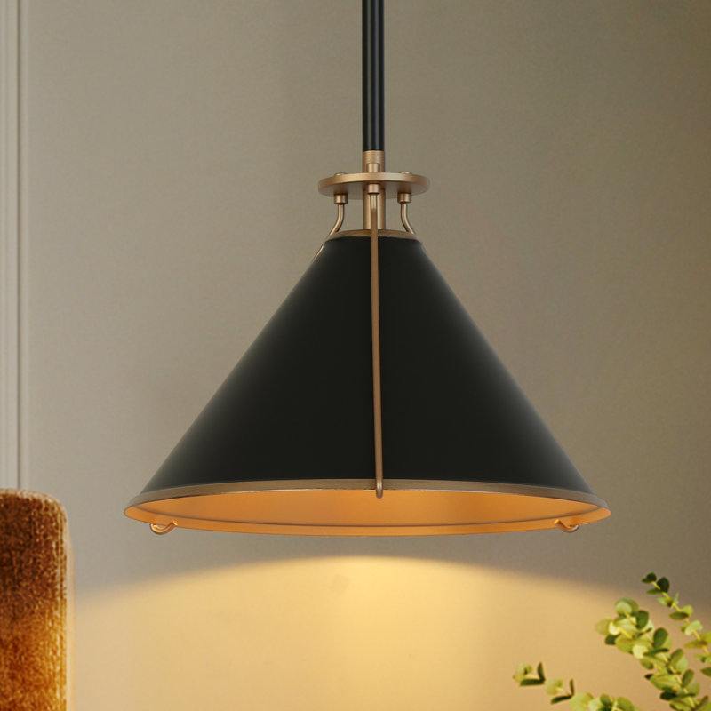  1-Light Large Single Cone Kitchen Island Pendant