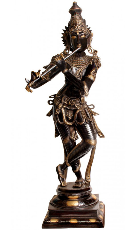 Lord Krishna jouant de la flûte