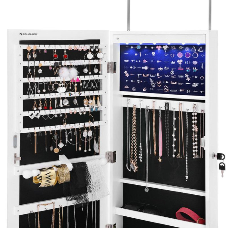 Armoire à bijoux avec miroir