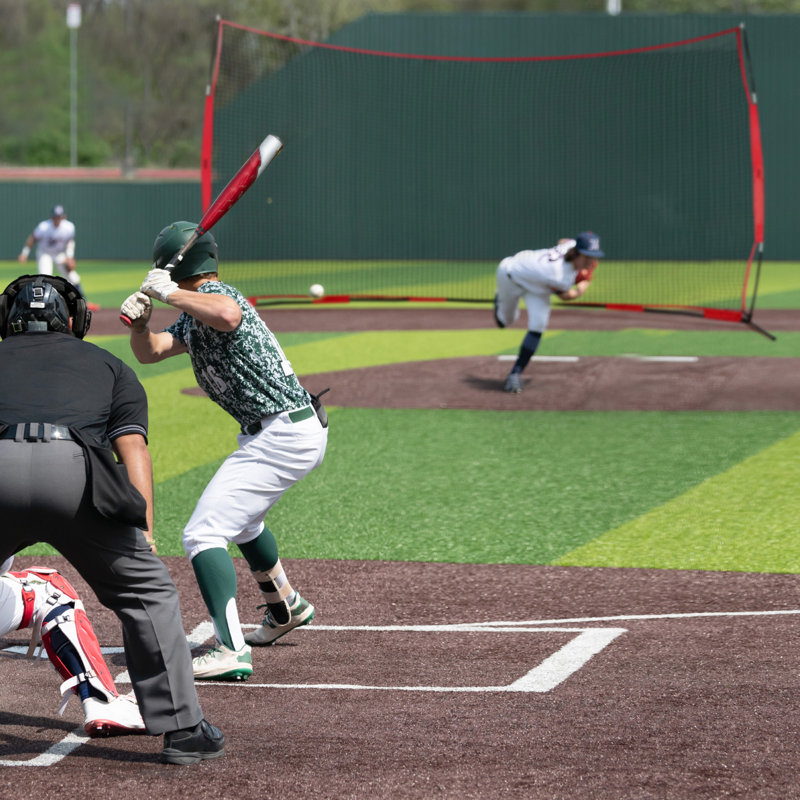 Barricade Backstop Net, Ball Sports Barrier Netting, Portable Practice, 122" H x 199" W x 55" D
