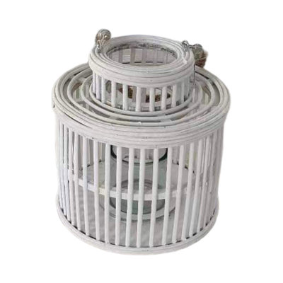 Solid + Manufactured Wood Tabletop Lantern