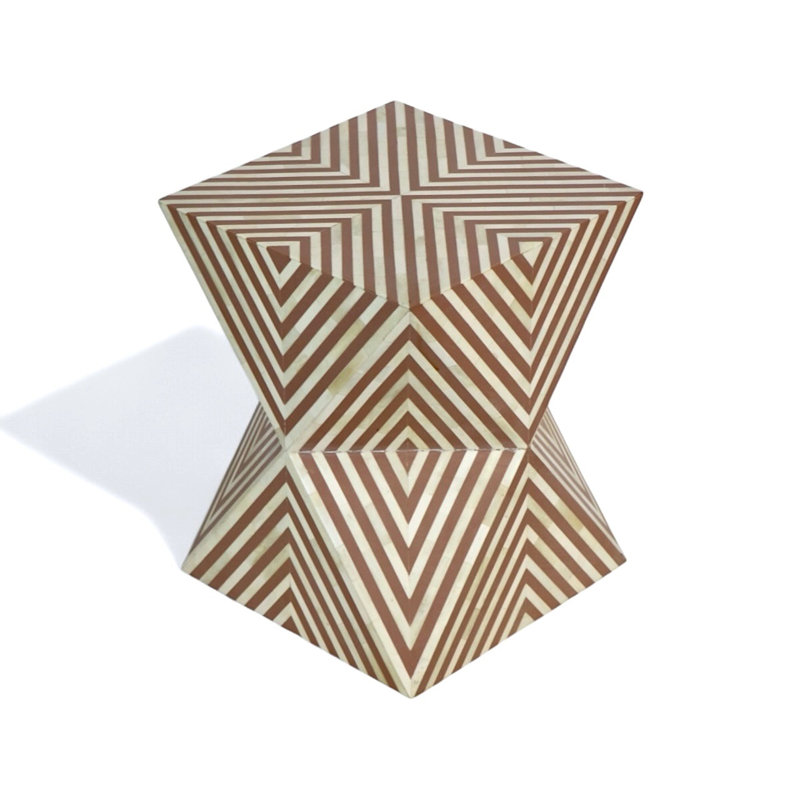 Table d'appoint Visionary, Blanc / Brun