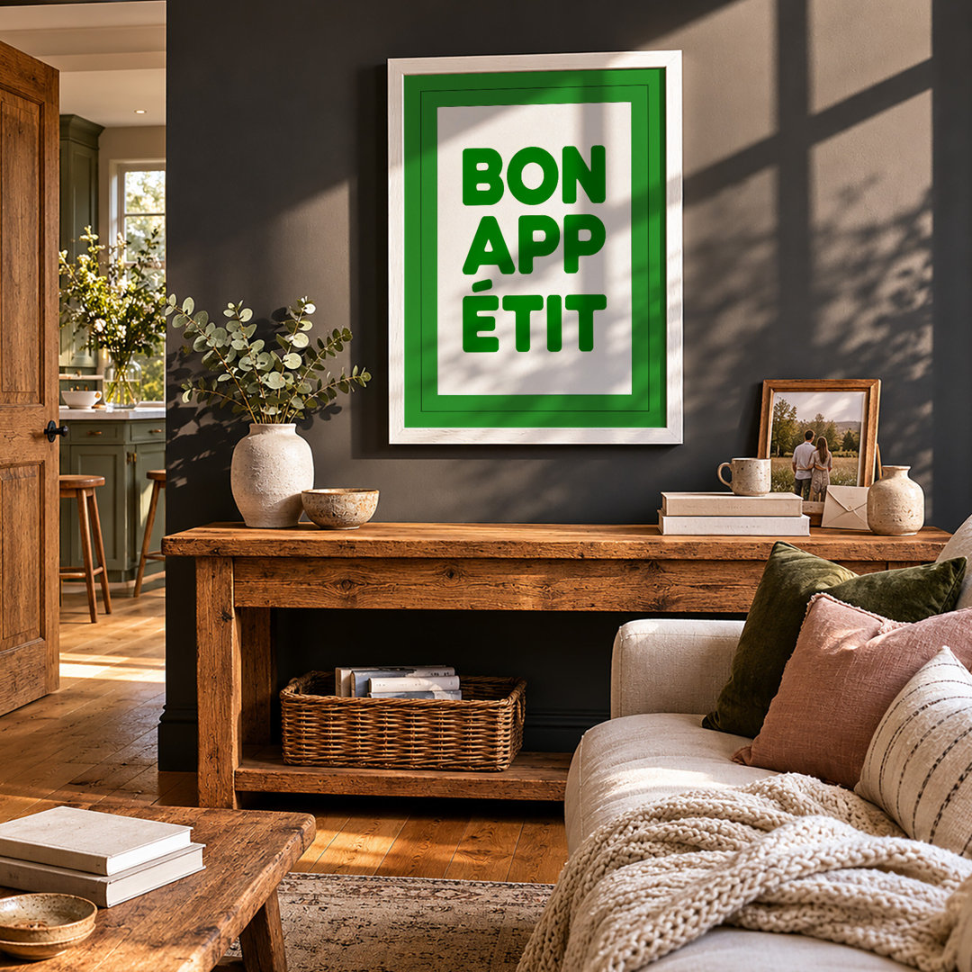 Bon Appétit Typography - Framed Print