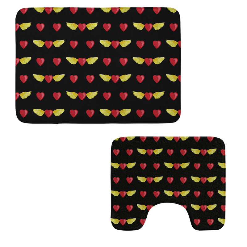  Ensemble de tapis de salle de bain Wings