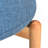 Modern Wooden Blended Linen Blue Dining Chair-202347696