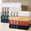 Ilseruth Zero Twist Cotton Ribbed Modern Geometric Border Soft 6 Piece Bathroom Towel Set-1245604758
