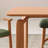Log Style Premium Cherry Wood Dining Table Set