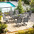 Set of 2 Swivel Outdoor Patio Chair with Padded PVC-coated polyester Fabric for Backyard, Balcony, and Garden