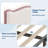 Twin Upholstered Platform Bed Frame with Storage Drawer, Wavy Velvet Headboard-968661845