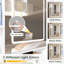 Coiffeuse de maquillage avec lumières en miroir 3 couleurs, bureau de coiffeuse avec 4 tiroirs et 1 armoire, commode de coiffeuse en rotin, pour chambre à coucher-2037496654