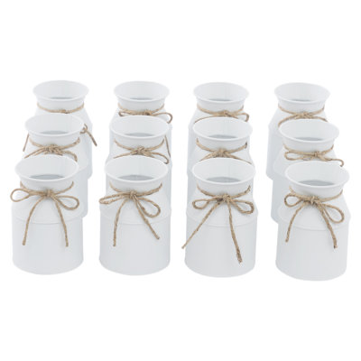Flower Vase With Hemp Rope Bow