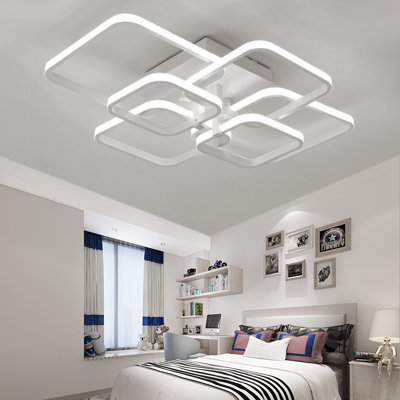 framed square 6-head modern ceiling light