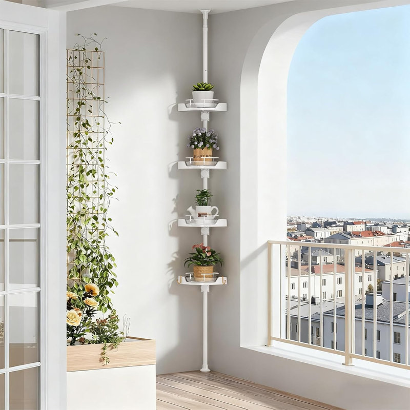 Shower Storage Rack, White