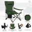 Camping Chair Lightweight Folding Fishing Chair with Retractable Footrest and Removable Headrest, Carry Bag, for Outdoor Activities-976448826-976448827