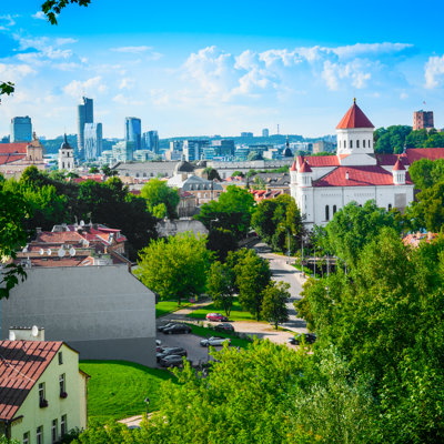 Vilnius old town 1 Piece Wrapped Canvas Wall Art