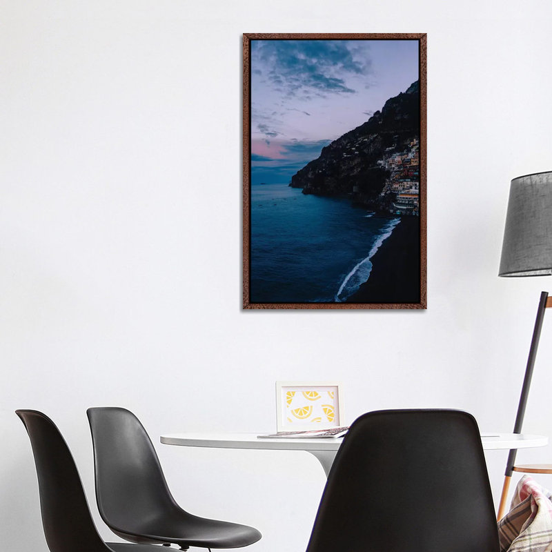 Positano Sunrise V by Bethany Young - Print on Canvas, Classic Brown Wood Framed, 101.6cm H x 66.04cm W x 3.81cm D