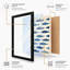 Swimming Fish Pattern Geometric - Framed Print-496618675-496618678