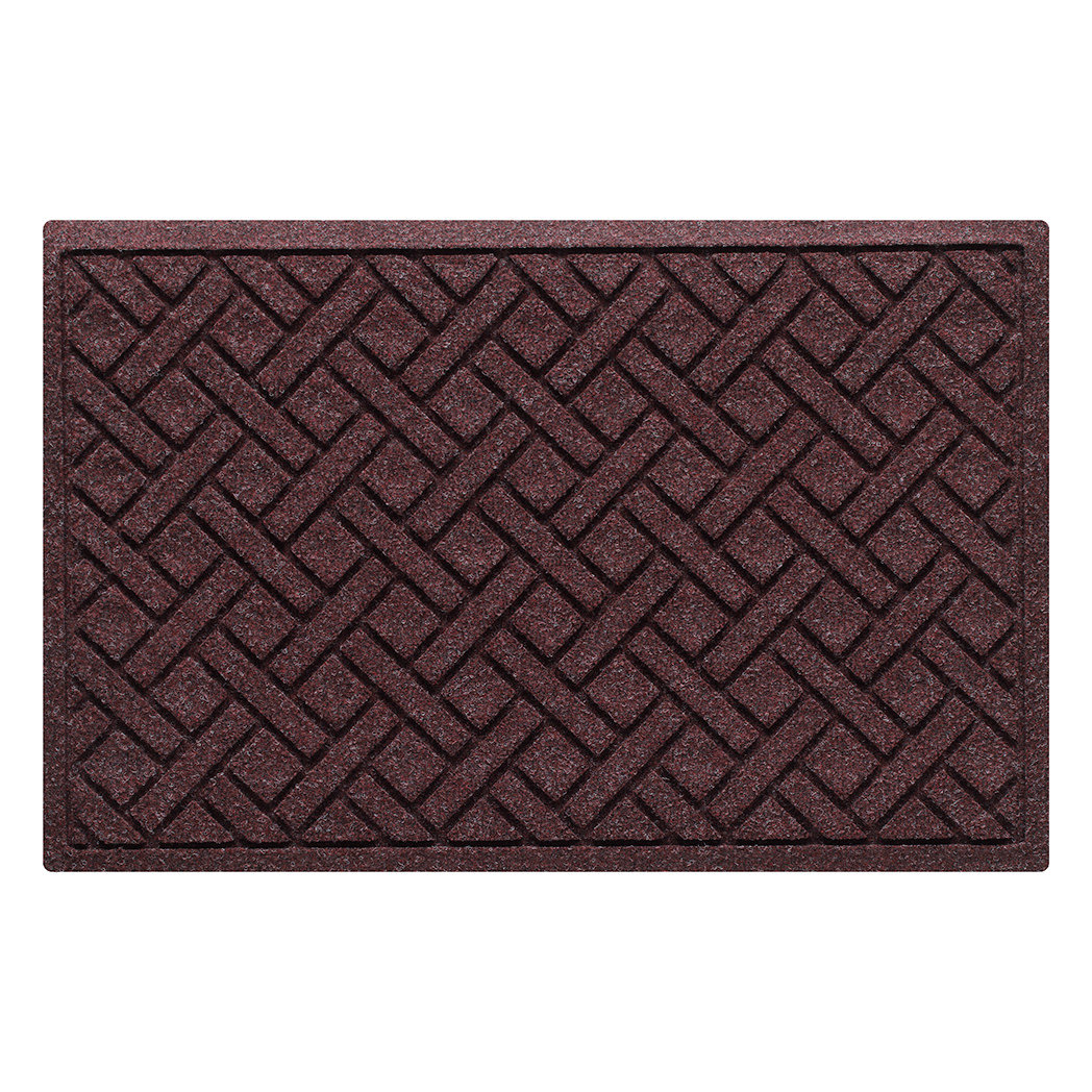 WaterHog Lattice Non-Slip Doormat, 0.375" H x 36" W x 24" D, Bordeaux
