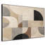 Très grand art mural imprimé sur tissu - Motif d'arche géométrique beige, décoration de salon moderne - «Assemblage requis du cadre (cadre non fini)»-130840165