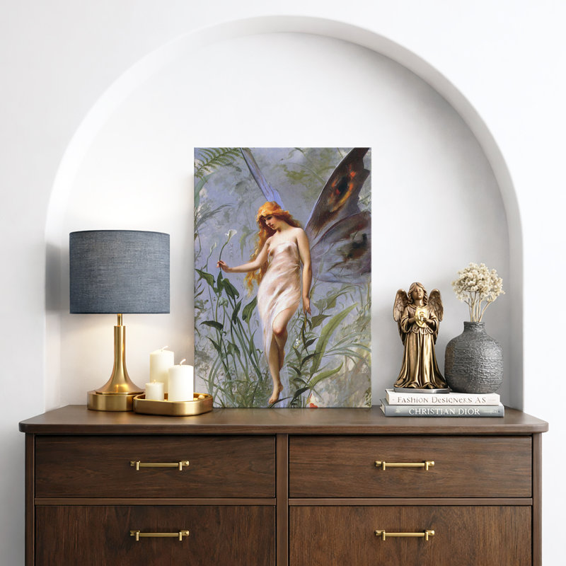 Art de jardin féerique enchanté, images de fantaisie romantique, impression sur toile encadrée, H 24 po x l 16 po x P 1,5 po