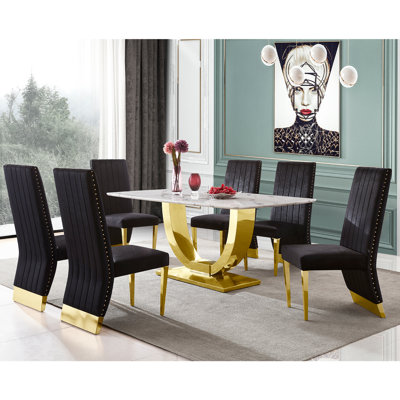 Lya Tufted Velvet Parsons Chair Dining Chair by Everly Quinn