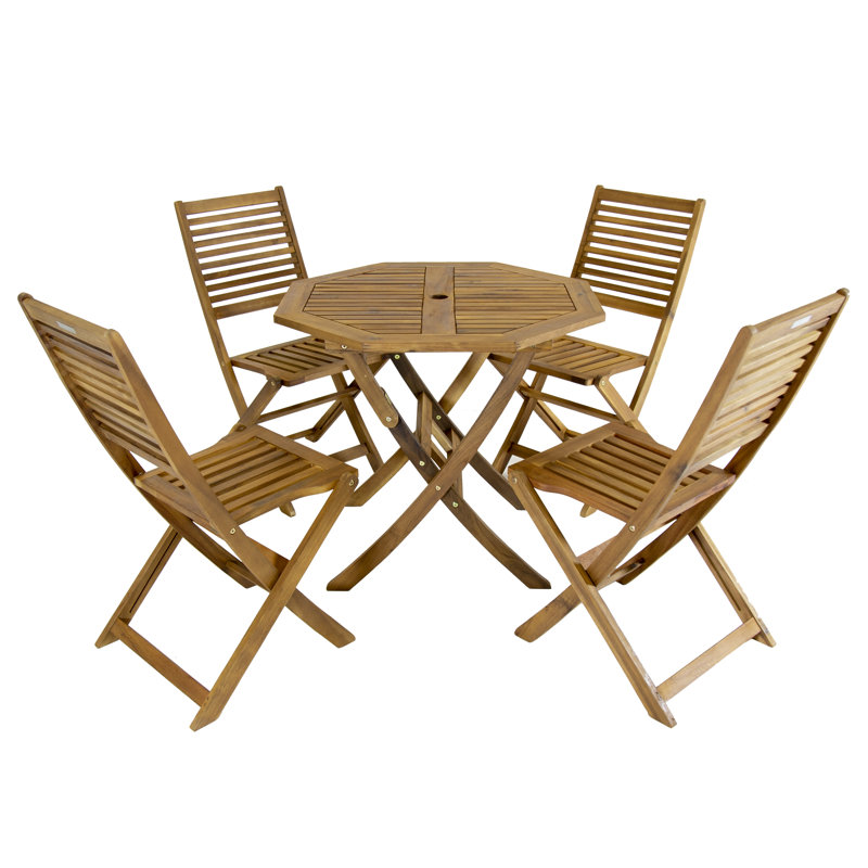 Rasch 4-Person Wooden Patio Dining Set